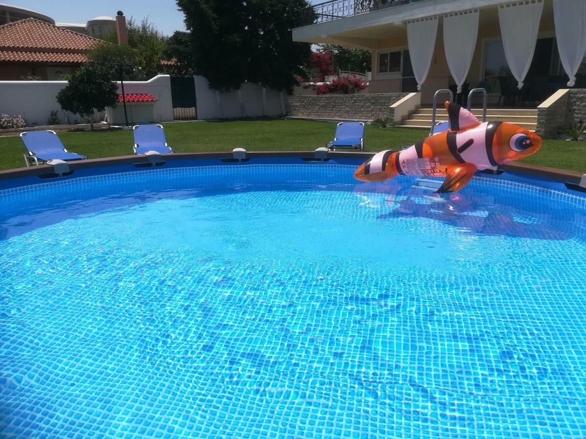 Marathon Beachside Villa 100M From The Beach Schinias Bagian luar foto